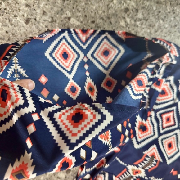 A. Byer Mini Navy Geometric Print Dress (Size M) 🌊✨ - Picture 4 of 6